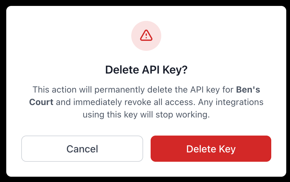 Delete API Key
